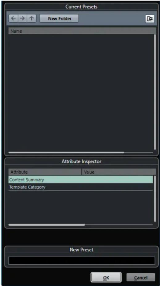 STEINBERG Cubase LE 10.5 - Boîte de dialogue Enregistrer comme modèle - 1