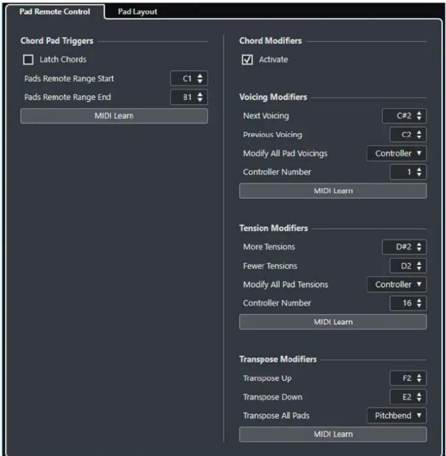 STEINBERG Cubase LE 10.5 - Onglet Télécommande des pads - 1