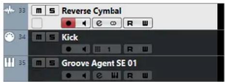 STEINBERG Cubase LE 10.5 - Liste des pistes - 1