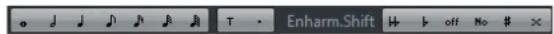 STEINBERG Cubase LE 10.5 - Barre d'outils étendue de l'Éditeur de partitions - 1