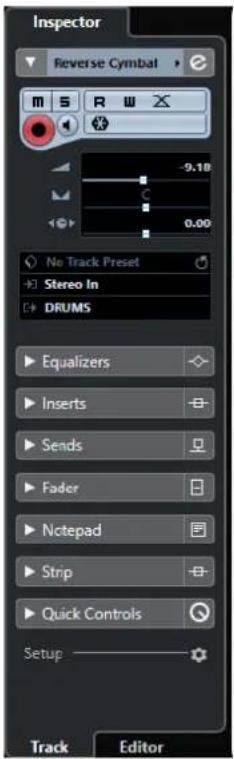 STEINBERG Cubase LE 10.5 - Zone gauche - 1