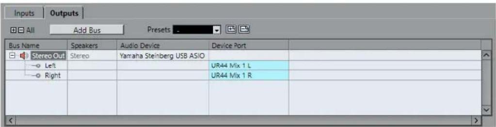 STEINBERG Cubase LE 10.5 - Onglets entrée/sortie - 1