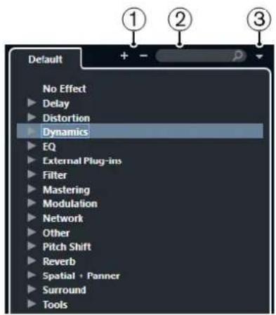 STEINBERG Cubase LE 10.5 - Sélecteur d'effets VST - 1
