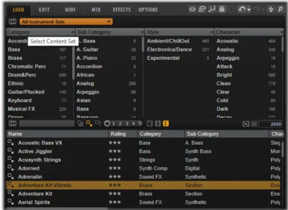 STEINBERG Iconica Sections & Players - Cherche de préréglages Iconica - 1