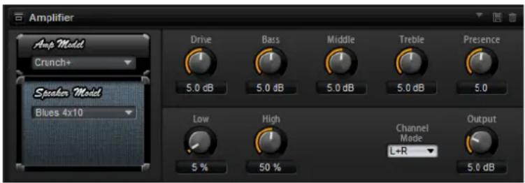 STEINBERG HALion Sonic 2 - Die Amplifier-Unterseite - 1