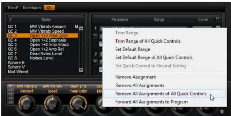 STEINBERG HALion Sonic 2 - Quick-Control-Zuweisungen aufheben - 1
