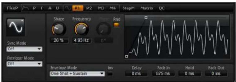 STEINBERG HALion Sonic 2 - 「LFO (Low Frequency Oscillator)」サブページ - 1
