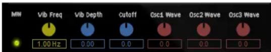 STEINBERG HALion Sonic 2 - Paramètres de la section Mod Wheel - 1