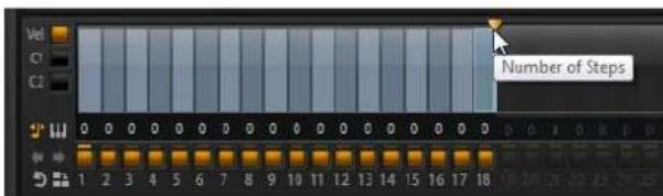 STEINBERG HALion Sonic 2 - Définition de la longueur d'un motif - 1
