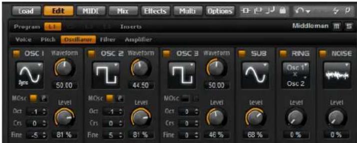 STEINBERG HALion Sonic 2 - Die Oscillator-Unterseite - 1