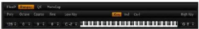 STEINBERG HALion Sonic 2 - 「Ranges」サブページ - 1