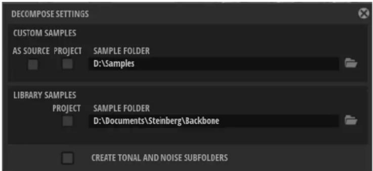 STEINBERG Backbone - Decompose Settings - 1
