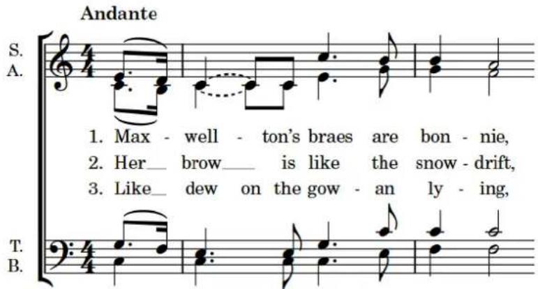 STEINBERG Dorico SE 3.5 - Numéros des lignes de paroles - 1