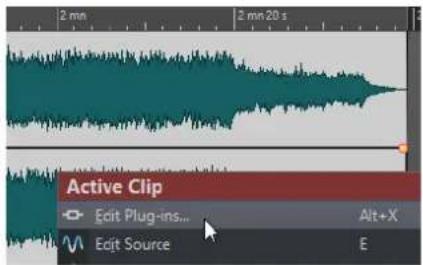 STEINBERG WaveLab Pro 12 - Ouvrir les fenêtres des plug-ins - 1