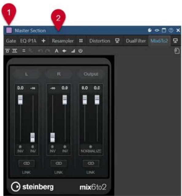 STEINBERG WaveLab Pro 12 - Codes couleurs des plug-ins d'effets de la Section Maître - 1