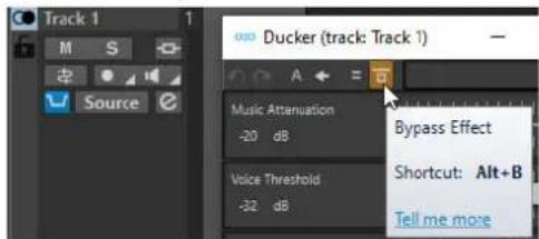 STEINBERG WaveLab Pro 12 - Configuration du ducker pour un effet de ducking sur les pistes - 2