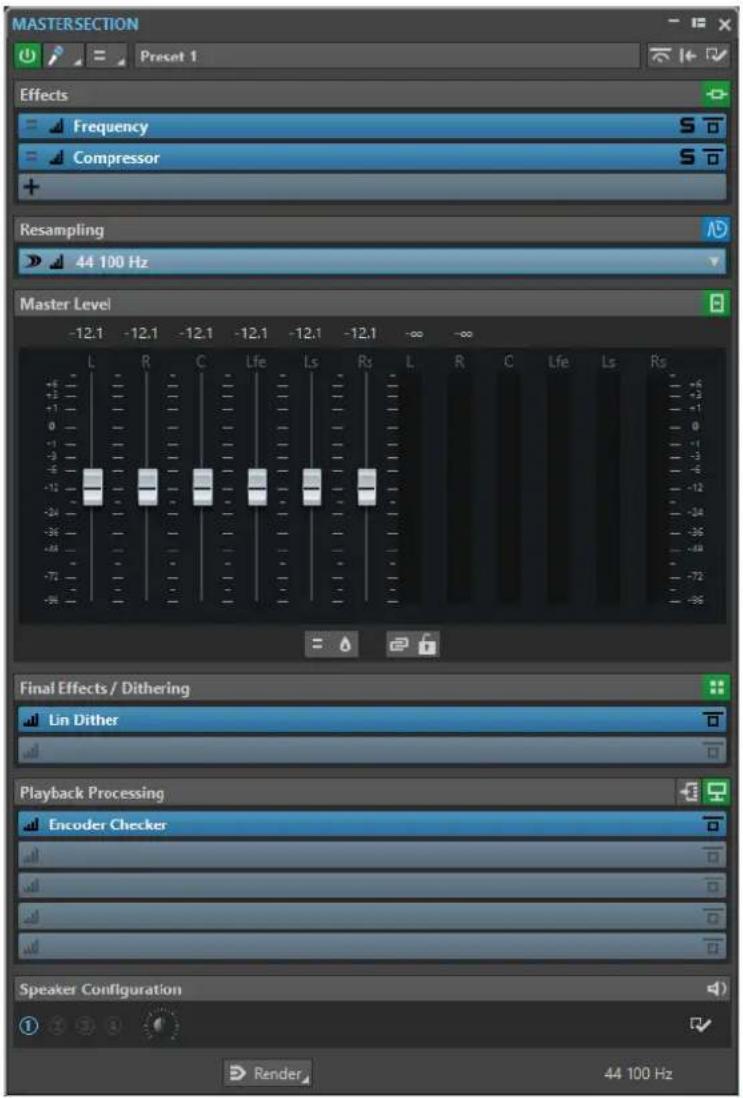 STEINBERG WaveLab Pro 12 - Fenêtre Section Maître - 1