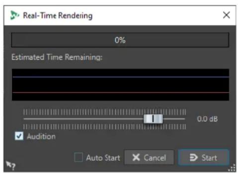 STEINBERG WaveLab Pro 12 - Boîte de dialogue Rendu en temps réel - 1