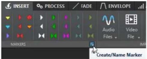 STEINBERG WaveLab Pro 12 - Créer/Nommer marqueur - 1