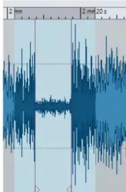 STEINBERG WaveLab Pro 12 - Audio modifié entre deux indicateurs d'édition - 1