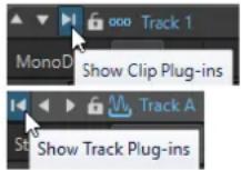 STEINBERG WaveLab Pro 12 - Alterner entre les effets de piste, de groupe de pistes, de clip et de sortie de montage dans les fenêtres des plug-ins - 3