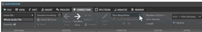 STEINBERG WaveLab Pro 12 - Onglet Correction (Éditeur audio uniquement) - 1