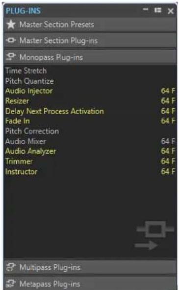 STEINBERG WaveLab Pro 12 - Fenêtre Plug-ins de traitement par lots - 1