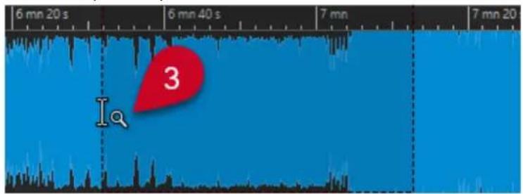 STEINBERG WaveLab Pro 12 - Options de zoom propres à l'Éditeur audio - 2