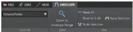 STEINBERG WaveLab Cast 1 - Onglet Enveloppe (Montage audio) - 1