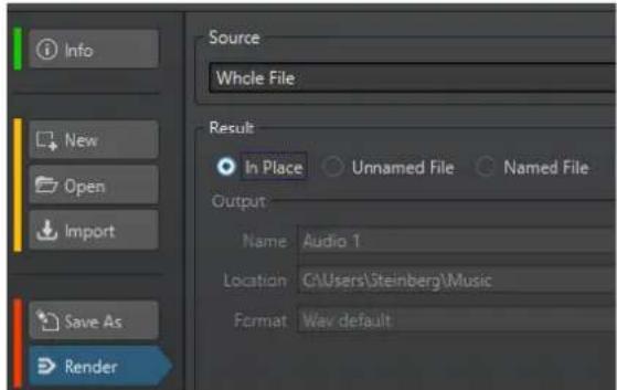 STEINBERG WaveLab Cast 1 - Rendu en place - 1