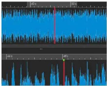 STEINBERG WaveLab Cast 1 - Zoomer dans les sections Vue globale et Vue principale (Éditeur audio uniquement) - 1