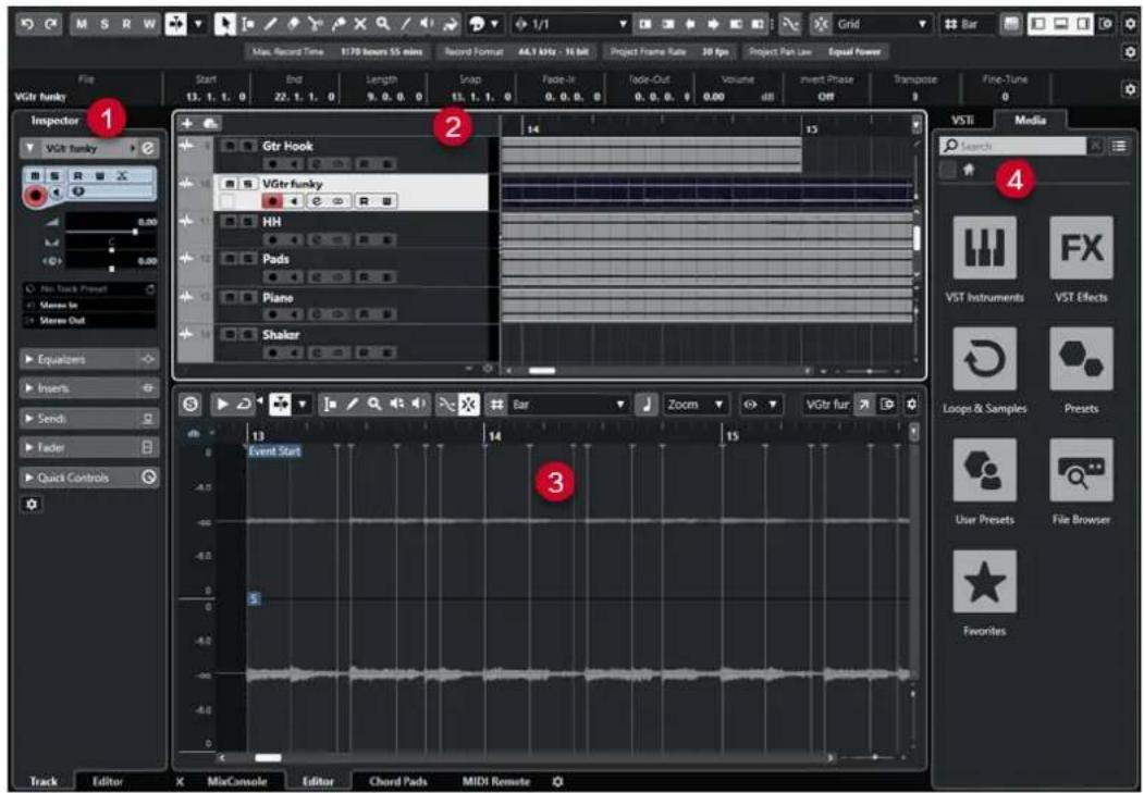 STEINBERG Cubase LE 13 - Fenêtre Projet - 1