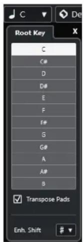 STEINBERG Cubase LE 13 - Panneau Tonalité de base - 1