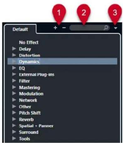 STEINBERG Cubase LE 13 - Sélecteur d'effets VST - 1