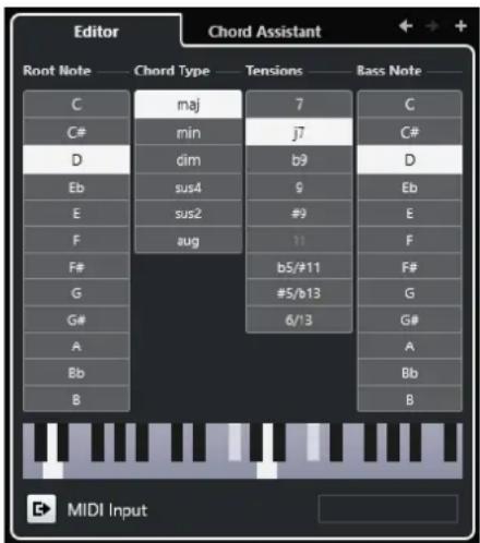 STEINBERG Cubase LE 13 - Éditeur d'accords - 1
