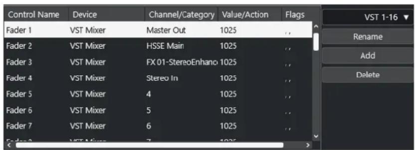 STEINBERG Cubase LE 13 - Section d'assignation des commandes de Cubase - 1