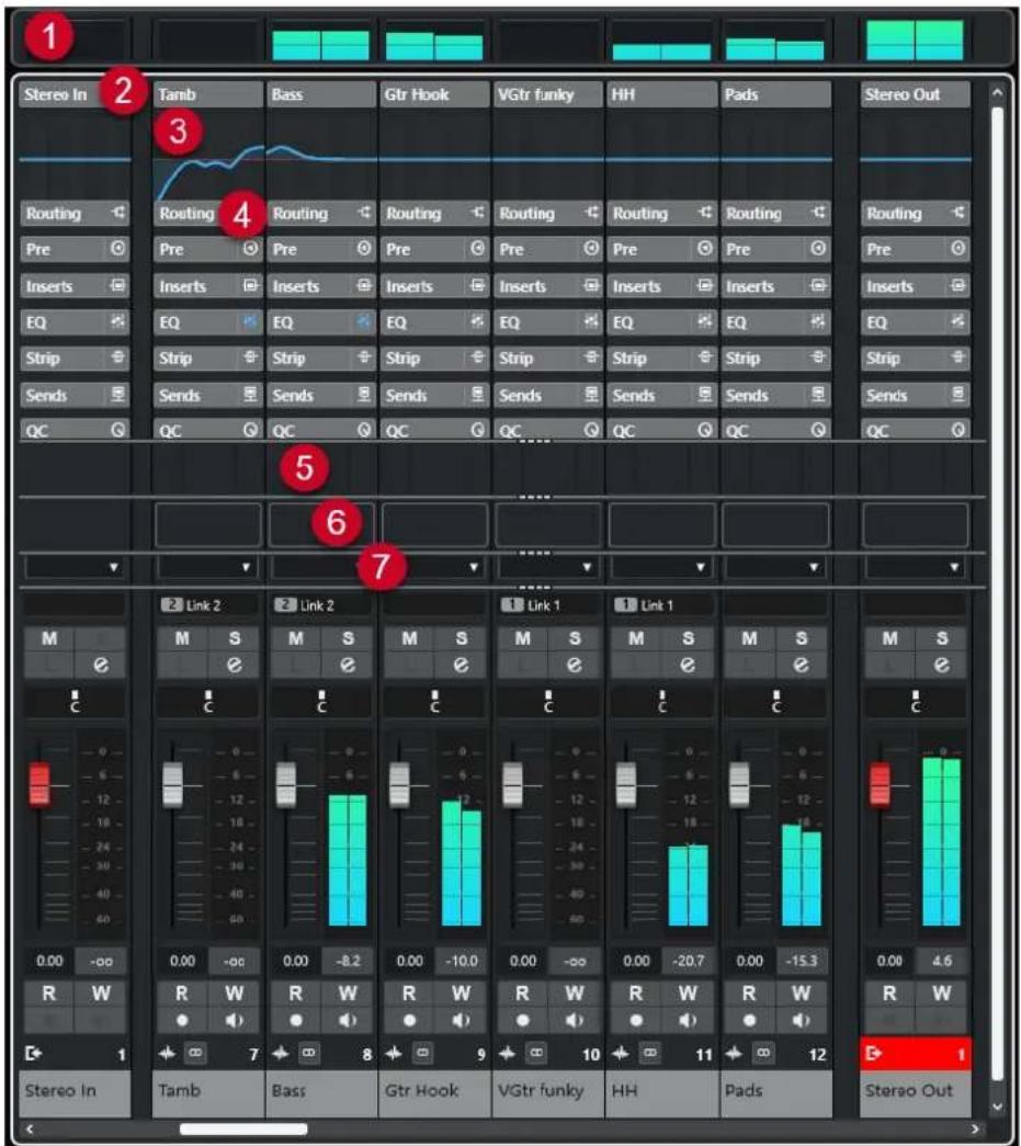 STEINBERG Cubase LE 13 - Section des faders - 1
