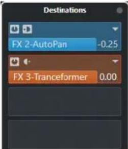 STEINBERG Cubase LE 13 - Paramètres de voie - Destinations - 1