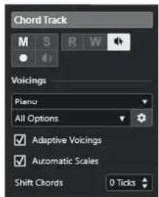 STEINBERG Cubase LE 13 - Paramètres de l'Inspecteur pour les voicings - 1