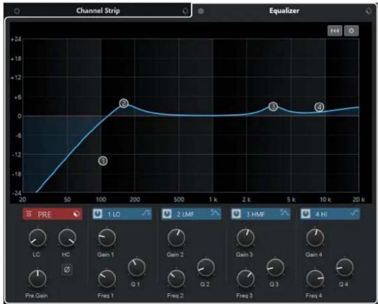 STEINBERG Cubase LE 13 - Paramètres de voie - Égaliseur - 1