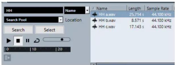 STEINBERG Cubase LE 13 - Section de recherche - 1
