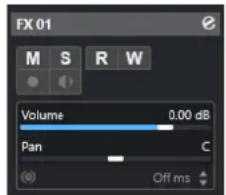 STEINBERG Cubase LE 13 - Section Paramètres de base des pistes Voie FX - 1