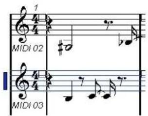 STEINBERG Cubase LE 13 - Affichage des partitions - 3