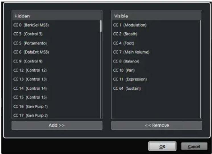 STEINBERG Cubase LE 13 - Boîte de dialogue Configuration des contrôleurs MIDI - 1