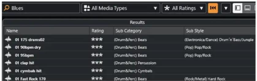 STEINBERG Cubase LE 13 - Lancer une recherche textuelle - 1