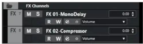 STEINBERG Cubase LE 13 - Pistes Voie FX - 1