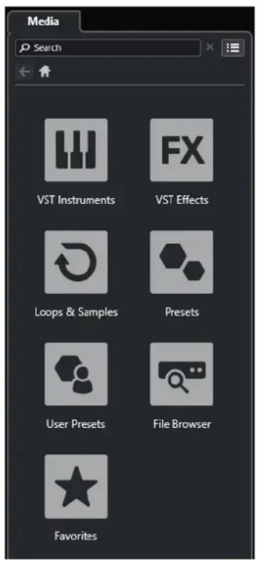 STEINBERG Cubase LE 13 - Zone droite de la fenetre Projet - 1