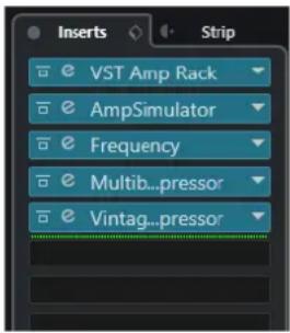 STEINBERG Cubase LE 13 - Paramètres de voie - Inserts de voie - 1