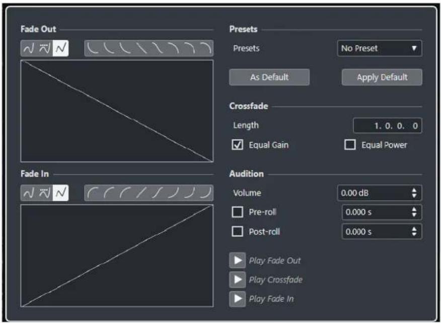 STEINBERG Cubase LE 13 - Éditeur de fondus enchânés - 1