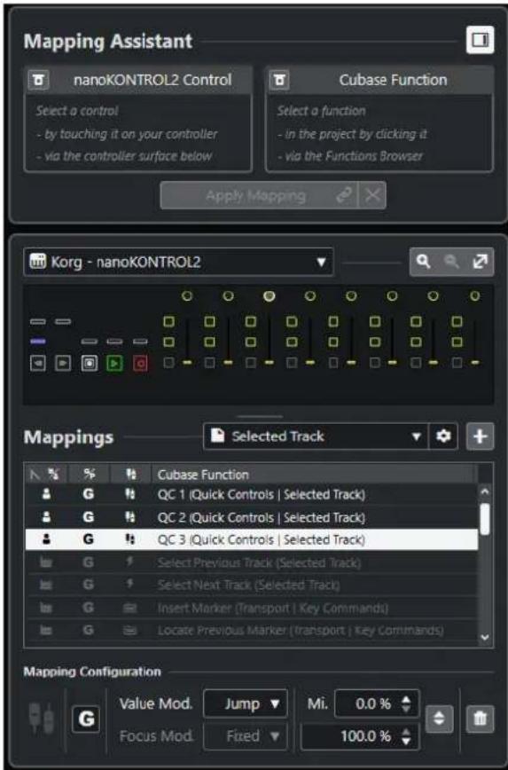 STEINBERG Cubase LE 13 - Assistant d'assignation MIDI Remote - 1